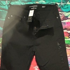 🍌🥰Banana Republic Black Jeans Size 32x30 Travel Jeans new with tags
